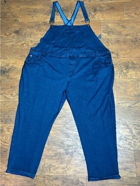 Massey Blue Overalls Wmns Stretchy Fabric Pockets Adjustable Straps Plus Size 5x